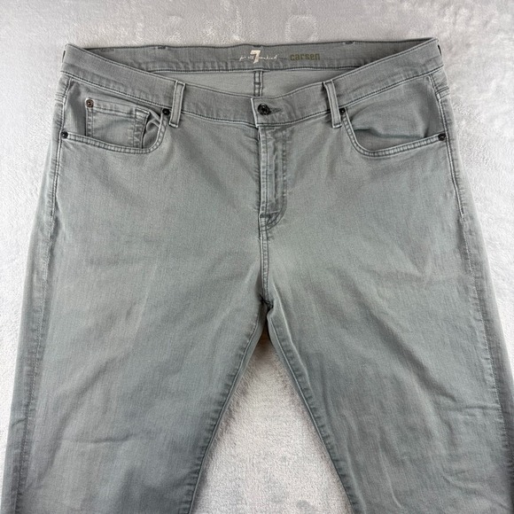 7 For All Mankind Other - 7 For All Mankind Jeans Men 40x34 Gray Carsen Slim Straight Dark Wash Denim